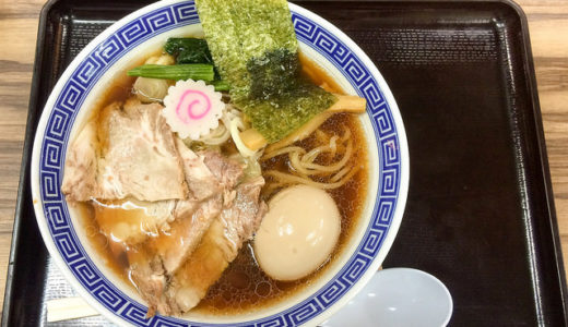 しゃりん(舎鈴）プレナ幕張店で豚玉中華そばを食す